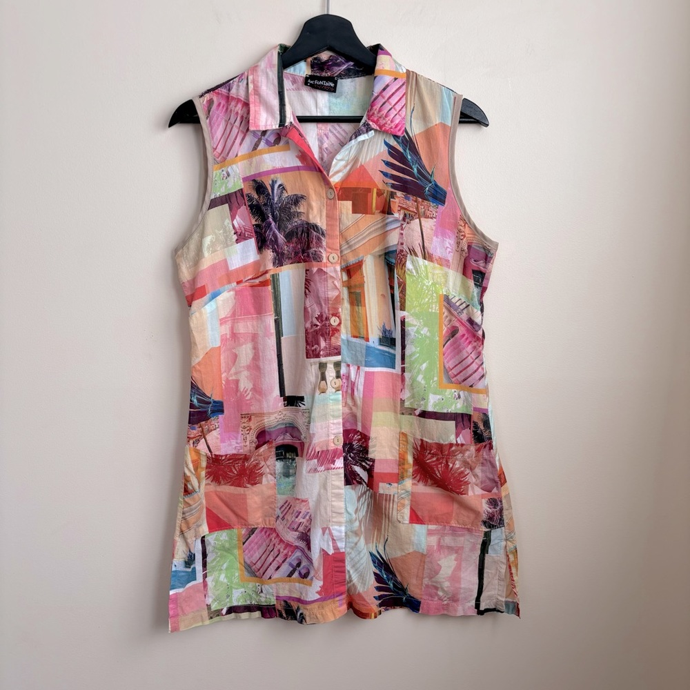 Luc Fontaine sleveless cotton top